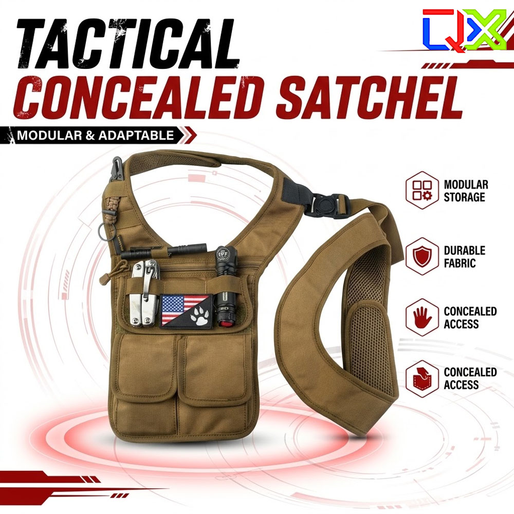 Edc Concealed Carry - Sac à bandoulière tactique QX, sacoche