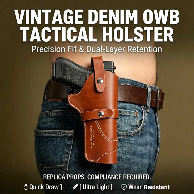 Edc Carry Belt Leather - Étui de revolver vintage en cuir,
