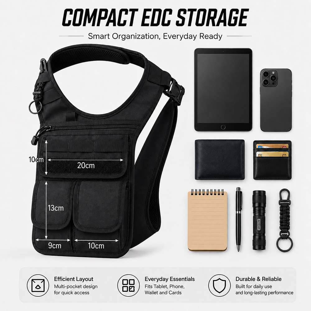 Sac à bandoulière tactique QX, - Edc Concealed Carry avis et prix