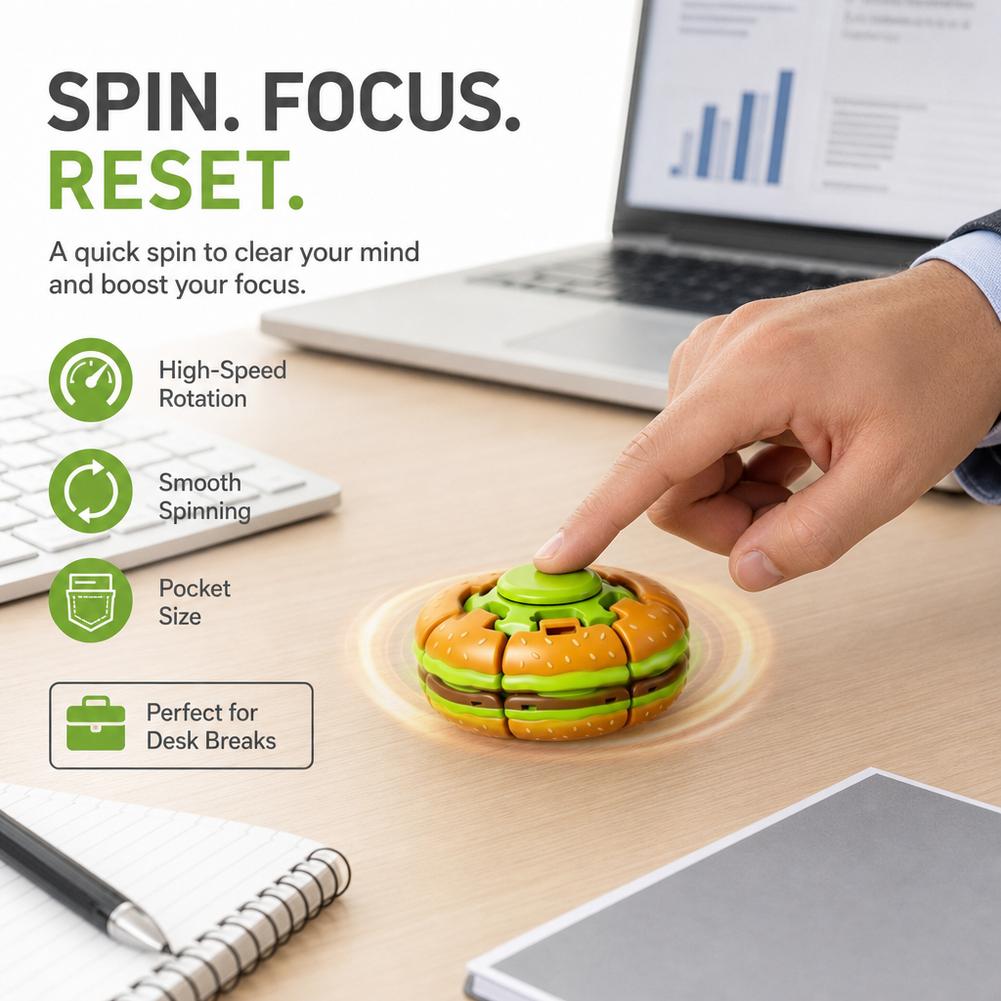 Jouet anti-stress Burger Fidge - Fidget Spinner Bearing avis et prix
